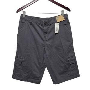 Thereabouts Cargo Shorts Boys Size 20 Gray Adjustable Waist Casual Streetwear